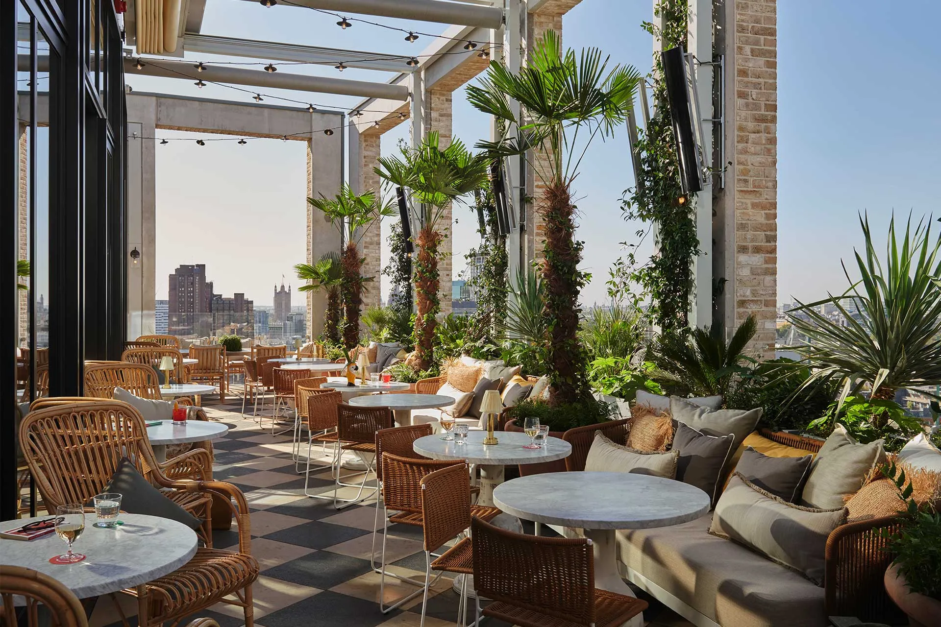 Rooftop restaurant terrace